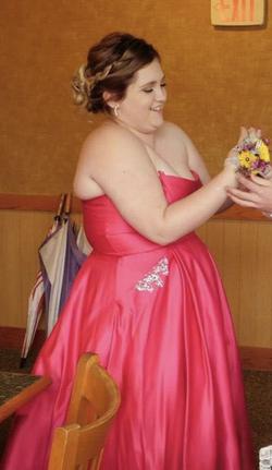 Davids bridal Pink Size 18 Pockets Prom Ball gown on Queenly