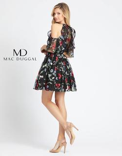 Style 40858 Mac Duggal Black Size 2 Tall Height High Neck Cocktail Dress on Queenly