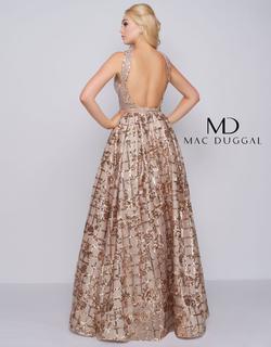 Style 40887 Mac Duggal Gold Size 4 High Neck Prom Ball gown on Queenly