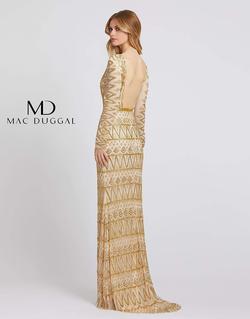 Style 4724 Mac Duggal Gold Size 4 Tall Height Prom Straight Dress on Queenly