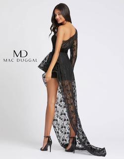 Style 48897 Mac Duggal Black Size 10 Tall Height One Shoulder Jumpsuit Dress on Queenly