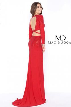 Style 62701 Mac Duggal Red Size 0 Tall Height Prom Straight Dress on Queenly