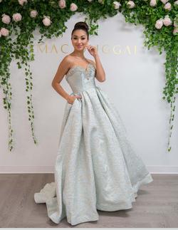 Style 66713 Mac Duggal Light Blue Size 14 Prom $300 Ball gown on Queenly
