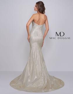 Style 66918 Mac Duggal White Size 8 Tall Height Prom Mermaid Dress on Queenly