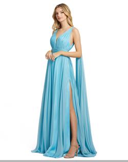 Style 67391 Mac Duggal Blue Size 4 Tall Height Prom Side slit Dress on Queenly