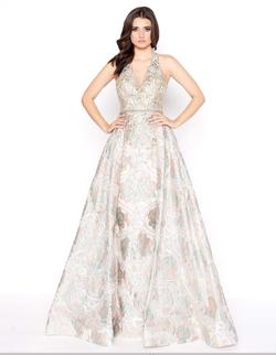 Style 79204 Mac Duggal Gold Size 16 Tall Height Prom A-line Dress on Queenly