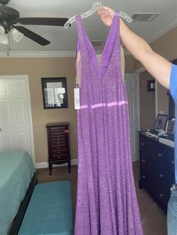 Jovani Purple Size 8 Prom Mermaid Dress on Queenly