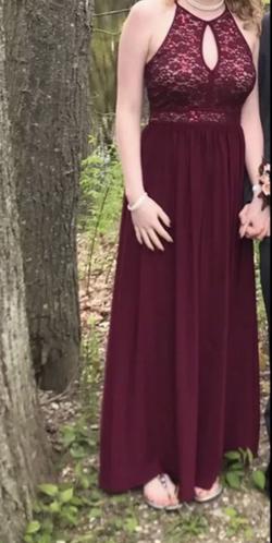 Morgan & Co Red Size 2 Burgundy Prom Straight Dress on Queenly