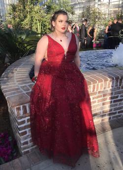 Top 10 Red Size 20 Plus Size Shiny Ball gown on Queenly