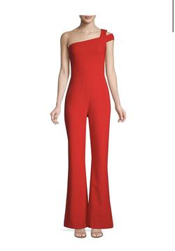 Likely Red Size 4 Holiday Interview One Shoulder Jumpsuit Dress on Queenly