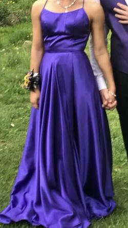 Sherri Hill Purple Size 0 Side Slit Train Prom A-line Dress on Queenly