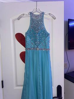 Blush Blue Size 0 Tall Height Prom Straight Dress on Queenly