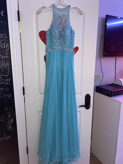 Blush Blue Size 0 Tall Height Prom Straight Dress on Queenly