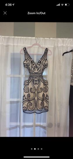 Gianni Bini Nude Size 6 Summer Euphoria Sheer Cocktail Dress on Queenly