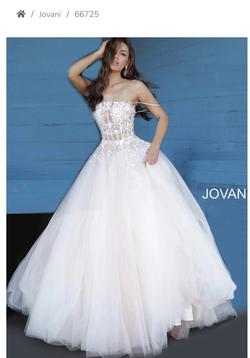 Style 66725 Jovani Multicolor Size 2 Prom Spaghetti Strap Floor Length Ball gown on Queenly