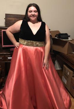 Mac Duggal Pink Size 26 Plus Size Prom Ball gown on Queenly