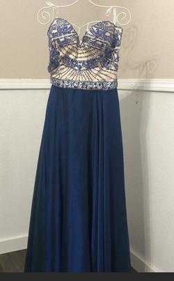 Blue Size 12 Straight Dress on Queenly