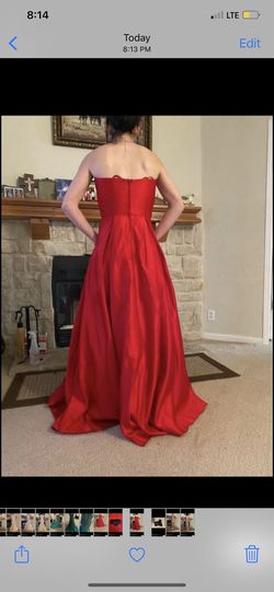 Sherri Hill Red Size 8 Floor Length Wedding Guest Ball gown on Queenly