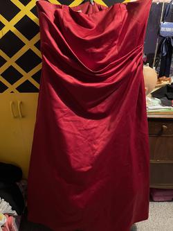 David's Bridal Red Size 22 Plus Size Ball gown on Queenly
