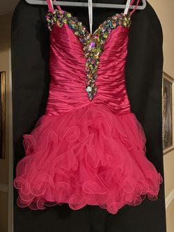 Sherri Hill Pink Size 0 Short Height A-line Dress on Queenly