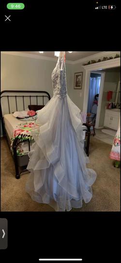 Silver Size 18 Ball gown on Queenly