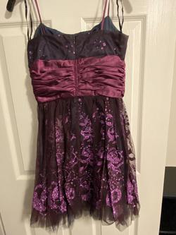 Morgan and Co Purple Size 6 Midi Morgan & Co Homecoming Cocktail Dress on Queenly