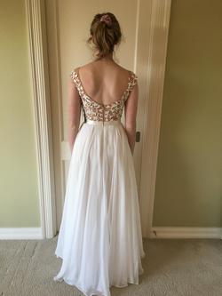 Style 11151 Sherri Hill White Size 0 Sheer Short Height Medium Height Prom Straight Dress on Queenly
