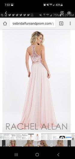 Rachel Allan Pink Size 6 Two Piece Keyhole Prom A-line Dress on Queenly