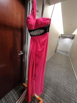 Style 11064 Jolene Pink Size 4 Floor Length 50 Off Black Tie Straight Dress on Queenly