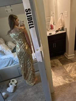 Ashley Lauren Gold Size 4 Pageant Side slit Dress on Queenly