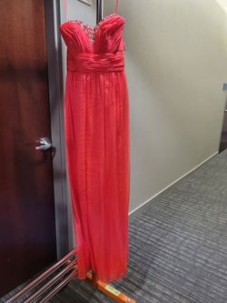 Style 40013 Jovani Red Size 4 $300 Tall Height Strapless Floor Length Straight Dress on Queenly