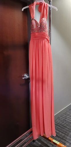 Karishma Creations Orange Size 4 $300 Tall Height Floor Length Straight Dress on Queenly