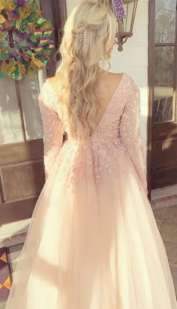 Style 52476 Sherri Hill Pink Size 6 Tulle Overskirt Black Tie Train Straight Dress on Queenly