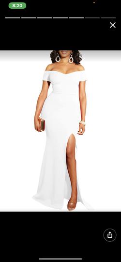 White Size 14 Straight Dress on Queenly