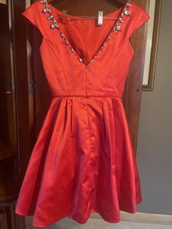Sherri Hill Red Size 6 Shiny Pageant Holiday Cocktail Dress on Queenly