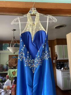 Rachel Allan Royal Blue Size 4 Prom Train Dress on Queenly