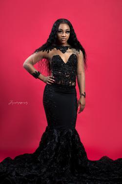 Black Size 6 Mermaid Dress on Queenly