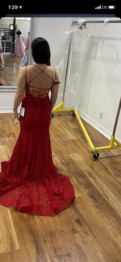 Sherri Hill Red Size 4 Corset Prom Mermaid Dress on Queenly