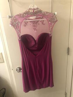 Hannah S Pink Size 6 Sheer Cocktail Dress on Queenly