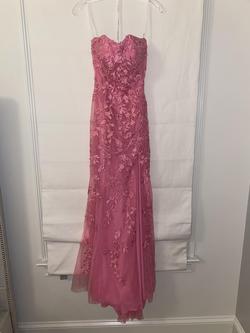 Sherri Hill Light Pink Size 2 Black Tie Side slit Dress on Queenly