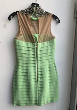 Sherri Hill Green Size 4 High Neck Cocktail Dress on Queenly