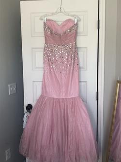 Jovani Pink Size 4 Strapless Prom Mermaid Dress on Queenly