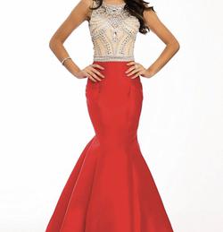 Jovani White Size 2 Beaded Top Cut Out Prom Mermaid Dress on Queenly
