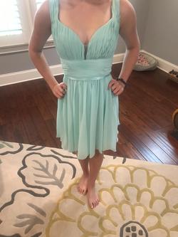 Narianna Green Size 2 Homecoming $300 Teal Cocktail Dress on Queenly