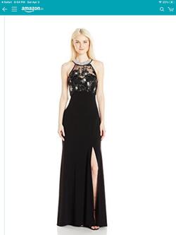 Crystal doll Black Size 4 50 Off Side slit Dress on Queenly