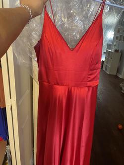 Windsor Red Size 10 Sorority Formal Silk Prom Straight Dress on Queenly