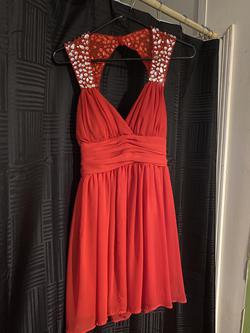 B. Smart Red Size 4 Short Height Sequined A-line Dress on Queenly