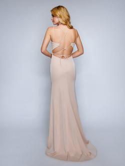Style 6500 Nina Canacci Nude Size 14 Bridesmaid Corset Prom Mermaid Dress on Queenly