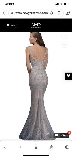 Nina Canacci Nude Size 16 Prom Train Dress on Queenly