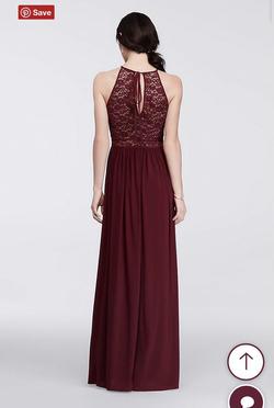David's Bridal Red Size 18 Plus Size Burgundy A-line Dress on Queenly